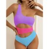 maillot de bain 1 pièce gainant , découpé, Monokini, motif Patchwork
