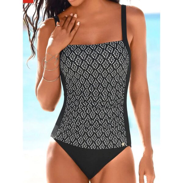 maillot de bain 1 pièce gainant vintage, imprimé floral, pour femmes