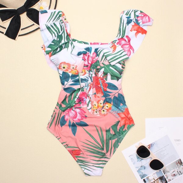 50261-149af0.jpg maillot de bain 1 pièce gainant, à volants, Sexy, amincissant, classique, pour femmes