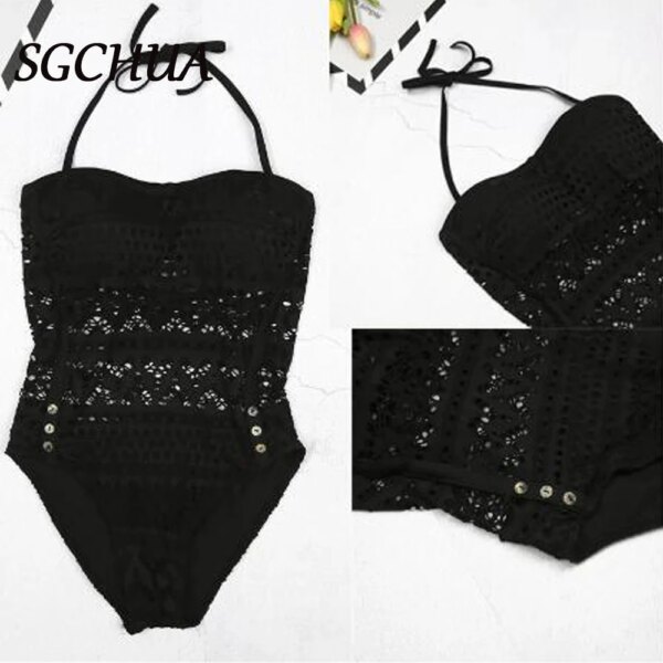 maillot de bain gainant ventre plat dos nu, sexy, amissié, maille noire solide