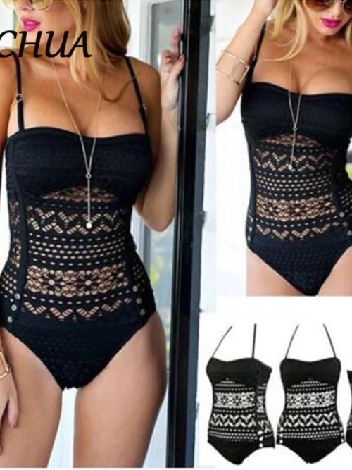 maillot de bain gainant ventre plat dos nu, sexy, amissié, maille noire solide