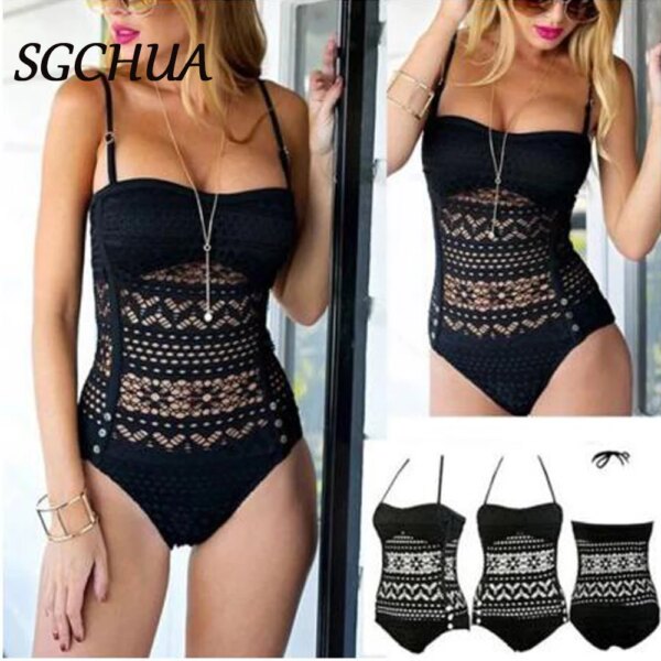 maillot de bain gainant ventre plat dos nu, sexy, amissié, maille noire solide