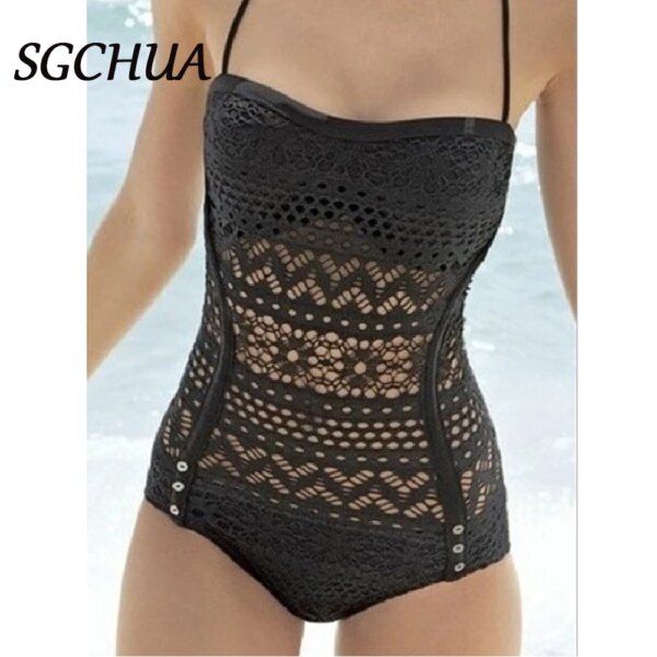maillot de bain gainant ventre plat dos nu, sexy, amissié, maille noire solide