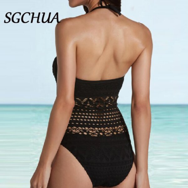 maillot de bain gainant ventre plat dos nu, sexy, amissié, maille noire solide