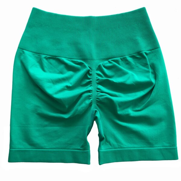 Shorts de motard taille haute sans couture pour femmes, pantalons push-up monochromes, shorts de butin froissés, shorts de yoga, sports de fitness et de gym, nouveau