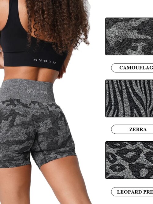 NVGTN Series-Shorts de sport sans couture pour femmes, shorts de yoga, shorts de gym