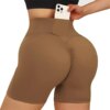 Short de sport femme taille haute – sans couture, yoga fitness, avec poche croisée