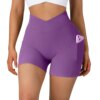 51220-cd7c82.jpg Short de sport femme taille haute – sans couture, yoga fitness, avec poche croisée