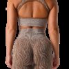 51600-b1faa4.jpg Nvgtn – short élastique respirant pour femme, matière sauvage, zèbre, sans couture, pour Fitness, sport, loisirs, course à pied