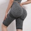 Shorts de Yoga pour femmes, taille haute, sans couture, Push-Up, fessier, de sport, de Fitness, d'entrainement, pour l'été
