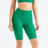 Shorts de vélo taille haute pour femmes, collants de Fitness, extensibles, doux et côtelé