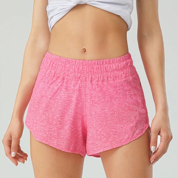 Luluwomen – Shorts de sport respirants et amples pour femmes, 2.5 pouces, poches latérales, sous-vêtements de course, de Fitness et de Yoga, à séchage rapide