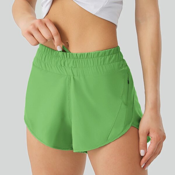 Luluwomen – Shorts de sport respirants et amples pour femmes, 2.5 pouces, poches latérales, sous-vêtements de course, de Fitness et de Yoga, à séchage rapide