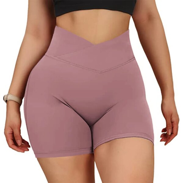 52604-e89b46.jpg Short de sport femme taille haute – sans couture, yoga fitness, avec poche croisée