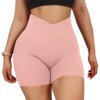 52665-69429b.jpg Short de sport femme taille haute – sans couture, yoga fitness, avec poche croisée