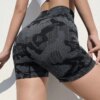 CamSolomon-Shorts d'entraînement de yoga pour femmes, pantalons de survêtement taille haute sans couture, leggings courts de sport de fitness, shorts de cyclisme