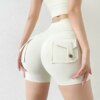 SOISOU-Short de cyclisme élastique taille haute pour femme, short moulant sexy, poches arrière