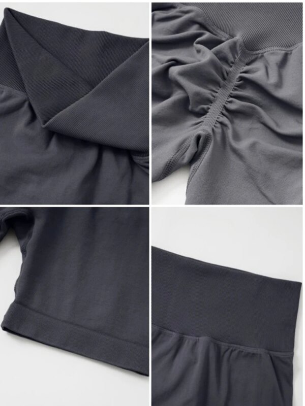 SALSPOR – short de sport femme sans couture push up taille haute été