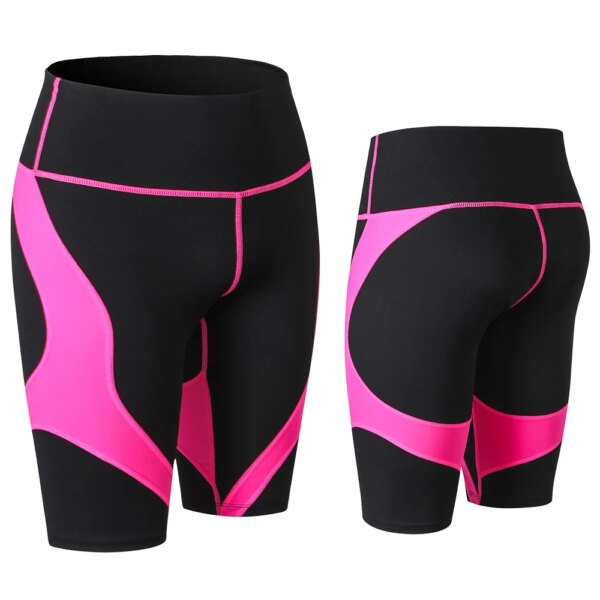 Shorts respirants de yoga pour femmes, taille haute, élastique, pour fitness, Sport, course, mode d'été, Patchwork, gym, 2023