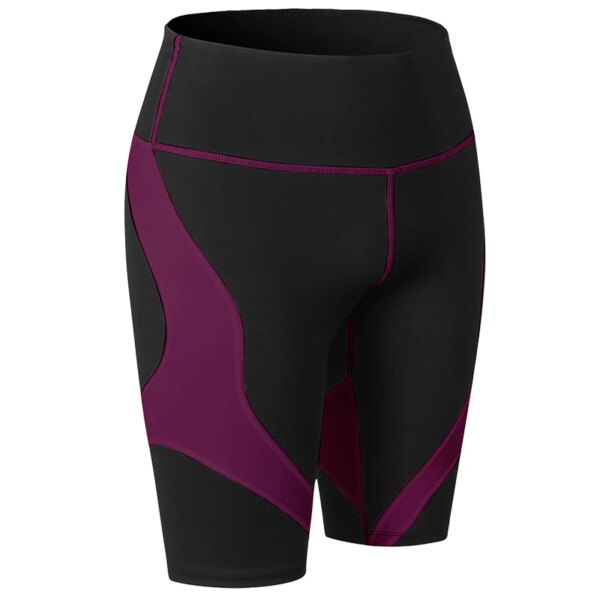 Shorts respirants de yoga pour femmes, taille haute, élastique, pour fitness, Sport, course, mode d'été, Patchwork, gym, 2023