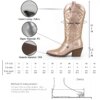 bottes femme de Cowboy Westem pour femme, mi-mollet, Sexy