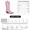 bottes femme de Cowboy Westem pour femme, mi-mollet, Sexy
