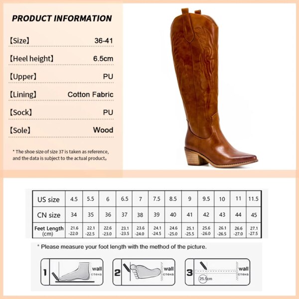 bottes femme montantes rétro pour femme, chaussures de Cowboy occidentales