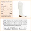 bottes femme montantes rétro pour femme, chaussures de Cowboy occidentales