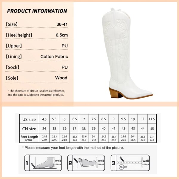 bottes femme montantes rétro pour femme, chaussures de Cowboy occidentales