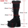 bottes femme en Fausse Fourrure pour Femme, Plateforme, Talons Hauts Épais
