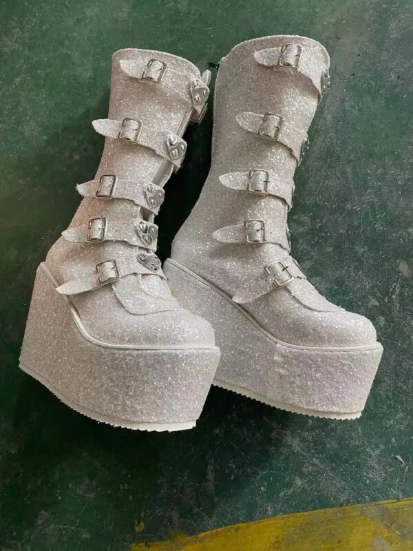 bottes femme de Style Gothique Noires pour Femme