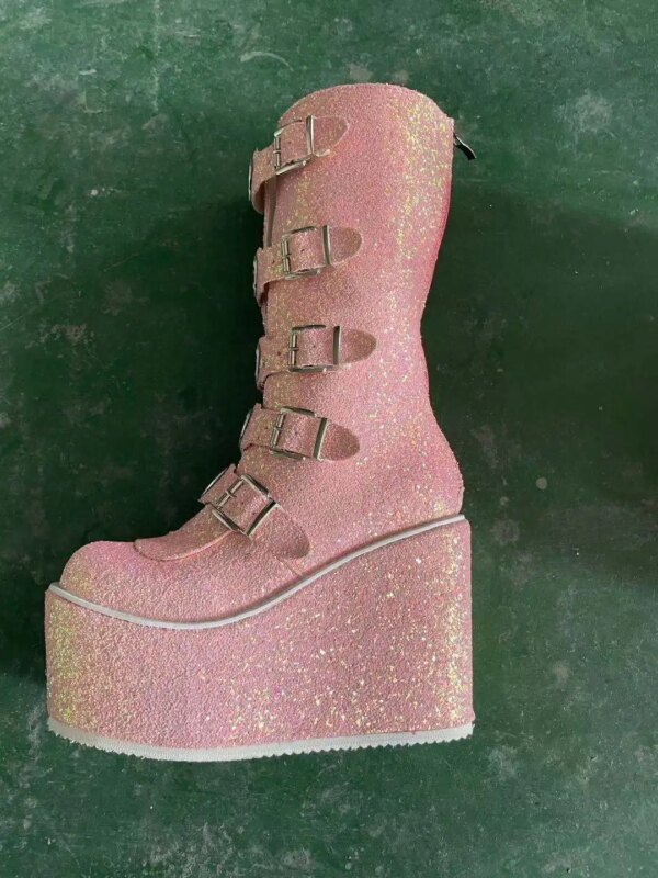 bottes femme de Style Gothique Noires pour Femme