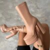 bottes femme à plateforme en cuir pour femmes, talons super hauts