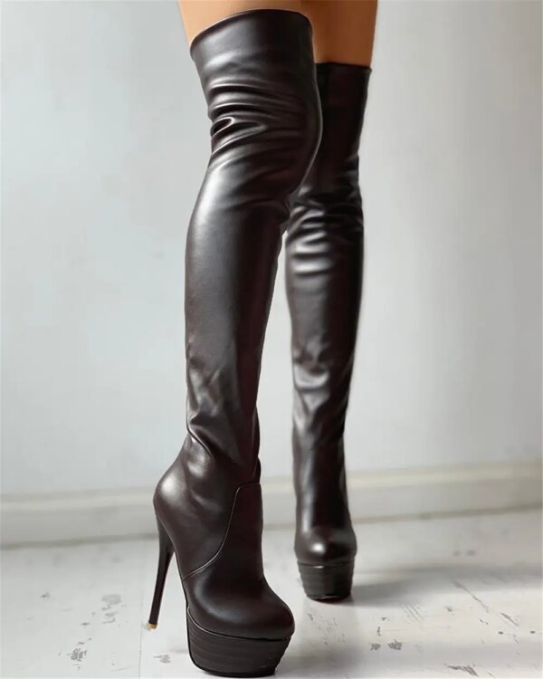 bottes femme Talons hauts fins super hauts pour femmes
