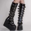 bottes femme de Style Gothique Noires pour Femme