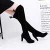 54677-fb29ec.jpg bottes femme longues en daim à lacets pour femmes, talons hauts sexy