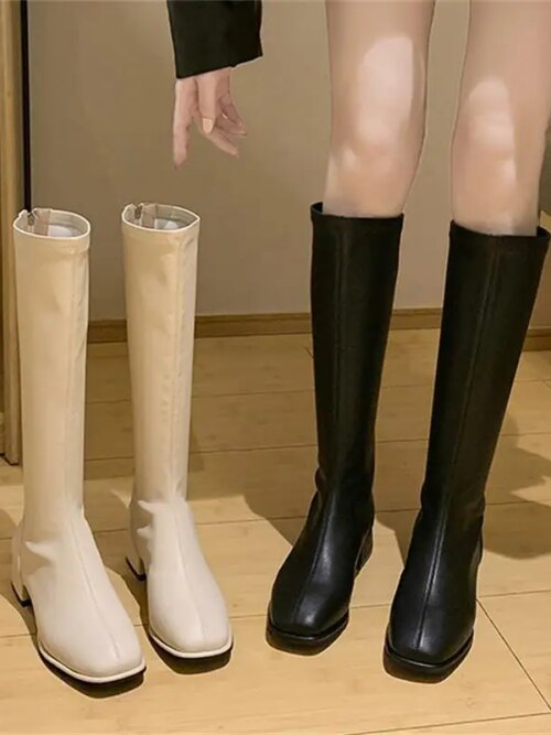 bottes femme Rondes de Luxe pour Femme, Chaussures de Styliste