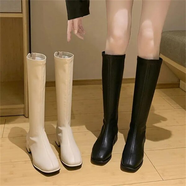 bottes femme Rondes de Luxe pour Femme, Chaussures de Styliste