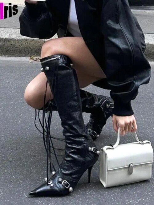 bottes femme hautes au genou pour femmes, design de marque, sexy, fête