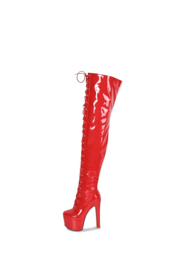 bottes femme Cuissardes hautes pour femmes, bottes à Double plateforme