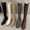 bottes femme au genou pointues pour femmes, escarpins à talons
