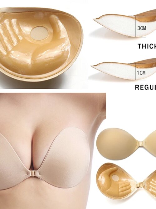 Soutien gorge en silicone auto-adhésif, sexy, sans bretelles, dos nu