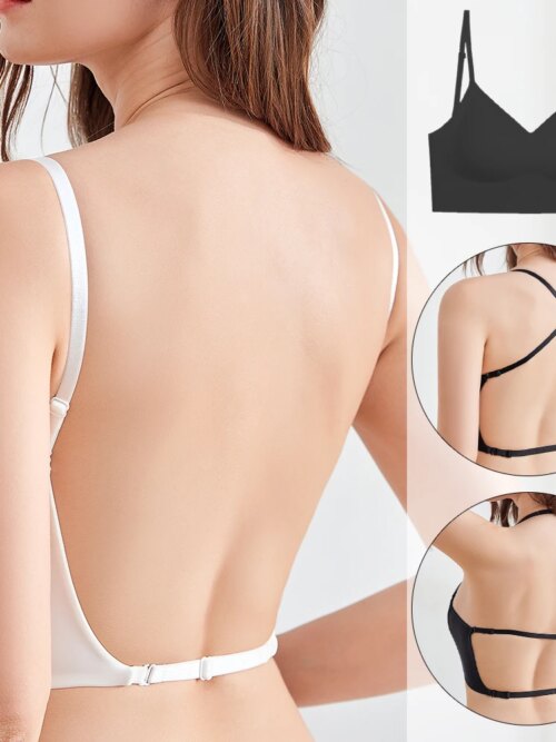 Soutien gorge Invisible dos nu sans armatures, sous-vêtements sans couture, dos nu