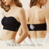 Soutien gorge invisible sans bretelles pour femmes, sans fil, push-up, antidérapant