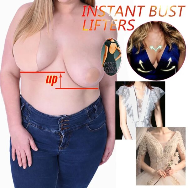 Soutien gorge invisible pour femmes, adhésif, sans bretelles, Push Up, Continents