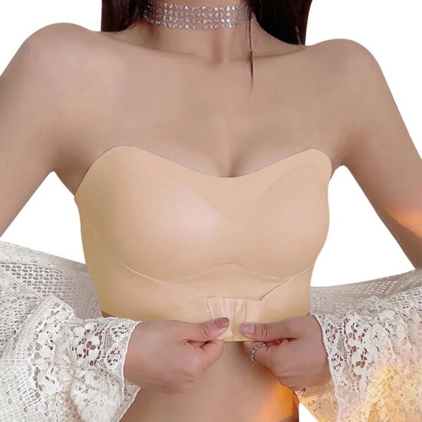 55764-5d2654.jpg Soutien gorge invisible sans bretelles pour femmes, sans fil, push-up, antidérapant