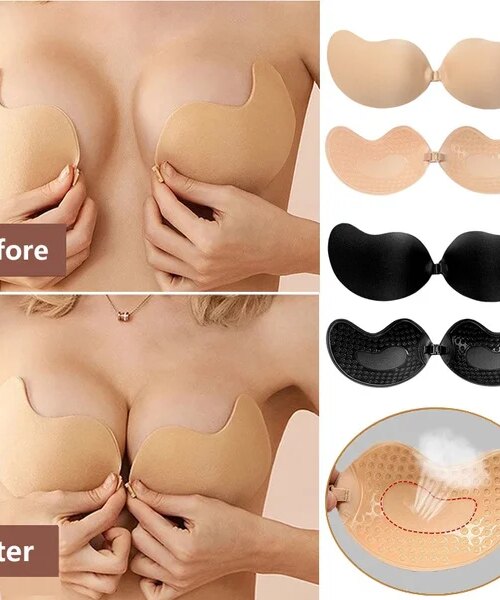 Soutien gorge Push Up Invisible Sans Bretelles et Dos auxpour Femme