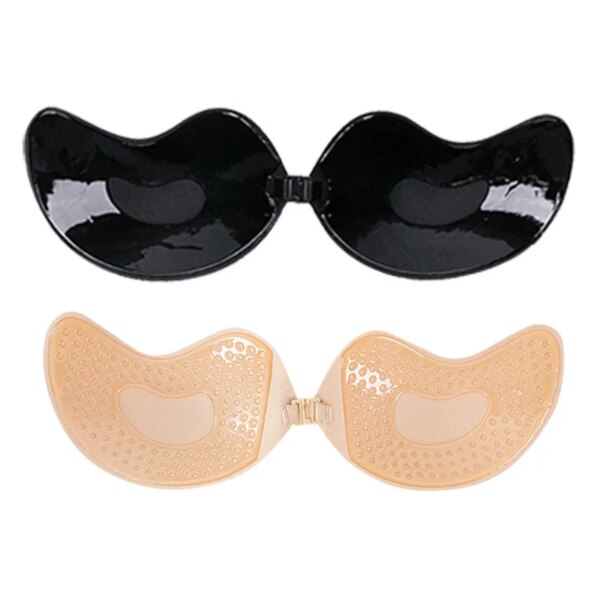 Soutien gorge Push-Up Invisible en Silicone pour femmes, Sexy, auto-adhésif, buste, fermeture avant