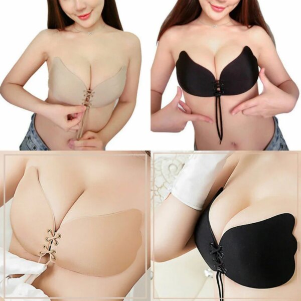 Soutien gorge auto-adhésif en Silicone pour femmes, bande sans bretelles