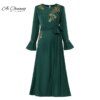 Élégant musulman parti longues robes femmes avec ceintures vêtements islamiques Abaya robes africaines Robe Musulman Djellaba Femme 2022 Factory Outlet
